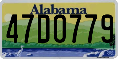 AL license plate 47DO779