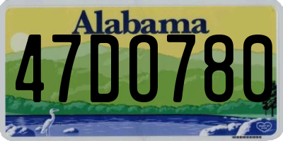 AL license plate 47DO780