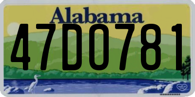 AL license plate 47DO781