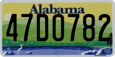 AL license plate 47DO782