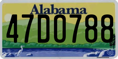 AL license plate 47DO788