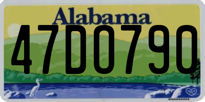 AL license plate 47DO790