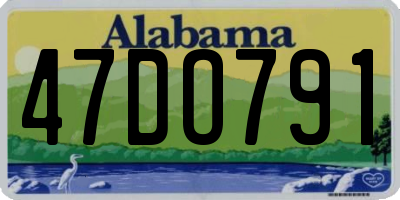 AL license plate 47DO791