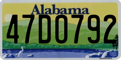 AL license plate 47DO792