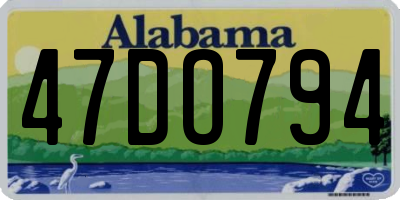 AL license plate 47DO794