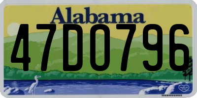 AL license plate 47DO796