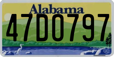 AL license plate 47DO797