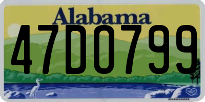 AL license plate 47DO799