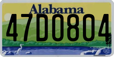 AL license plate 47DO804