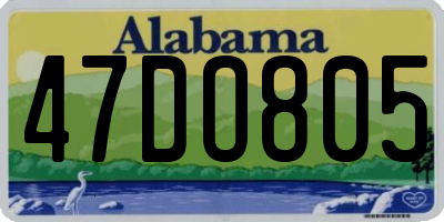 AL license plate 47DO805