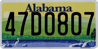 AL license plate 47DO807
