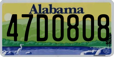AL license plate 47DO808