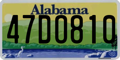 AL license plate 47DO810