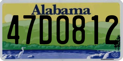 AL license plate 47DO812