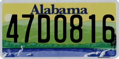 AL license plate 47DO816