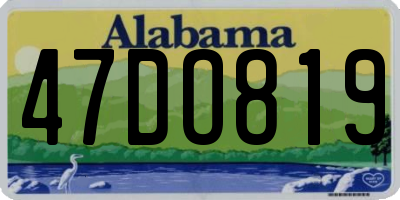 AL license plate 47DO819