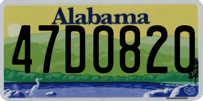 AL license plate 47DO820