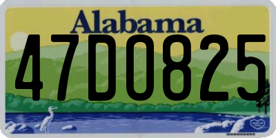 AL license plate 47DO825