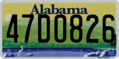 AL license plate 47DO826