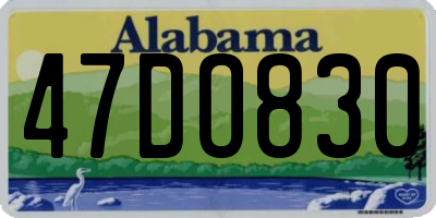 AL license plate 47DO830