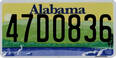 AL license plate 47DO836