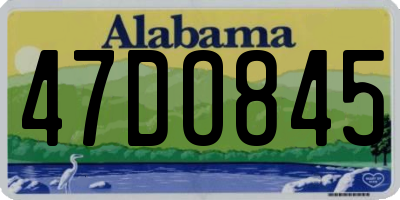 AL license plate 47DO845