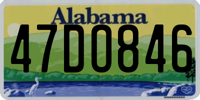 AL license plate 47DO846