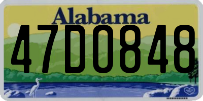 AL license plate 47DO848