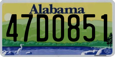 AL license plate 47DO851