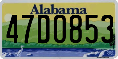 AL license plate 47DO853