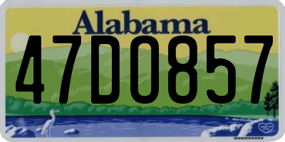 AL license plate 47DO857