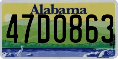 AL license plate 47DO863