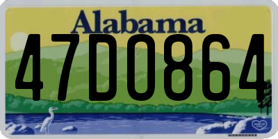 AL license plate 47DO864