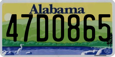 AL license plate 47DO865