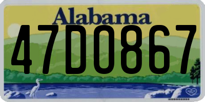 AL license plate 47DO867
