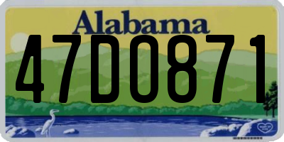 AL license plate 47DO871
