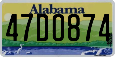 AL license plate 47DO874