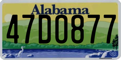 AL license plate 47DO877