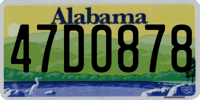 AL license plate 47DO878