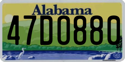 AL license plate 47DO880