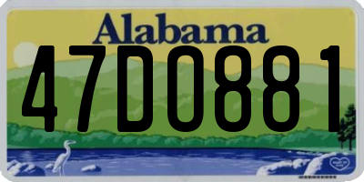 AL license plate 47DO881
