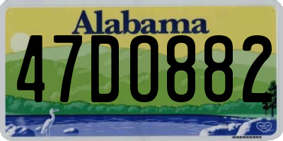 AL license plate 47DO882