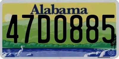AL license plate 47DO885