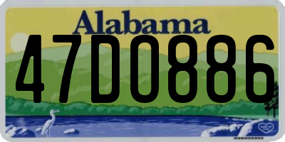 AL license plate 47DO886