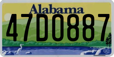 AL license plate 47DO887