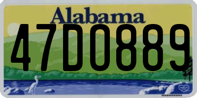 AL license plate 47DO889