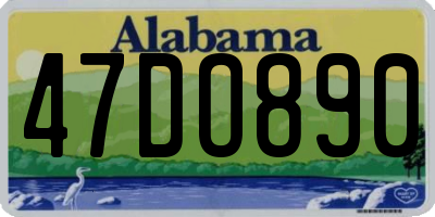 AL license plate 47DO890