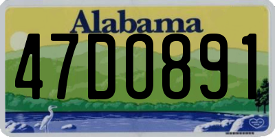 AL license plate 47DO891