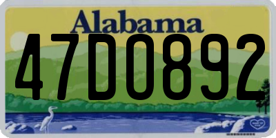 AL license plate 47DO892