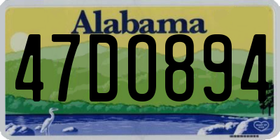 AL license plate 47DO894